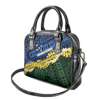 Halo Olaketa Solomon Islands Tapa Pattern Shoulder Handbag LT14 - Polynesian Pride