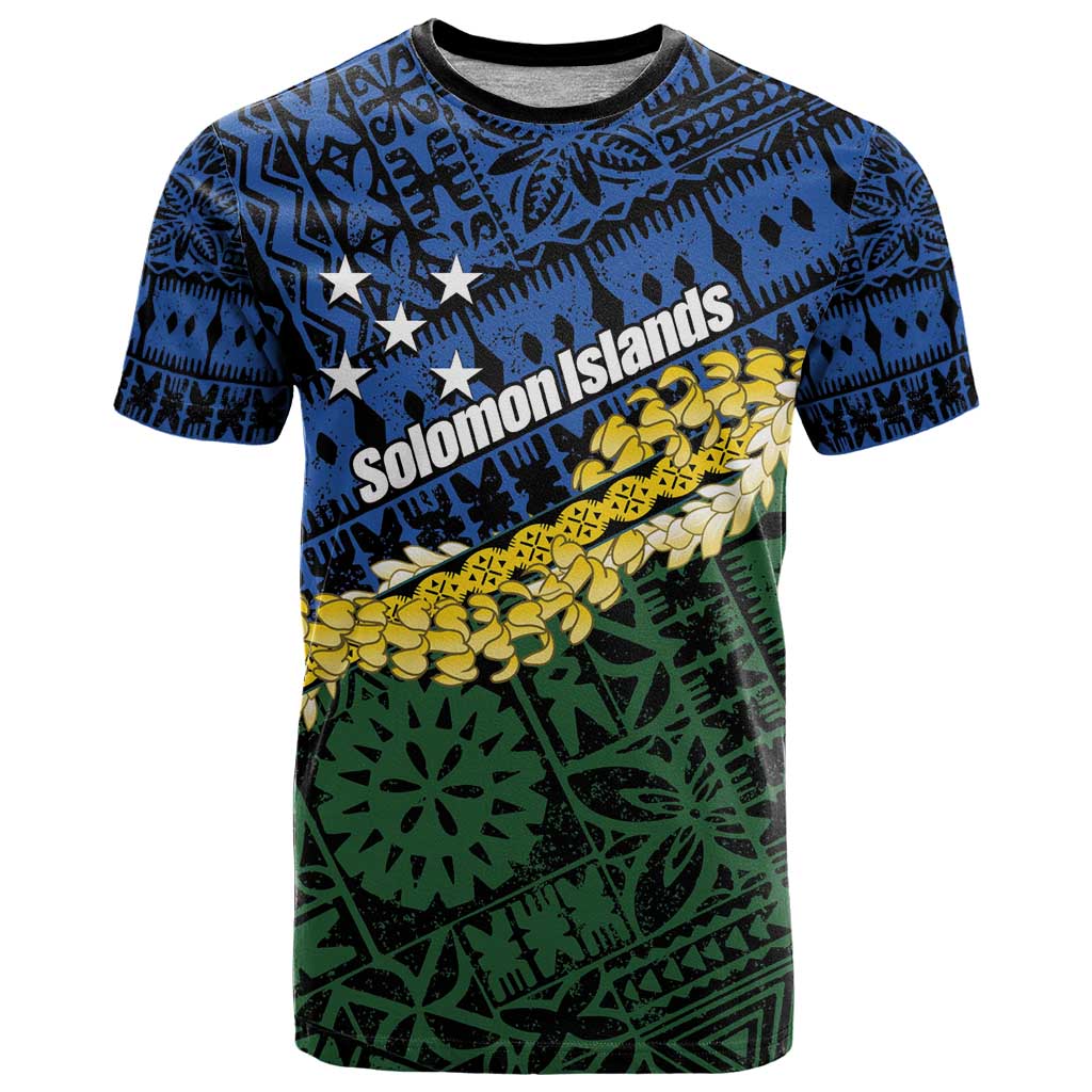 Halo Olaketa Solomon Islands Tapa Pattern T Shirt LT14 Blue - Polynesian Pride