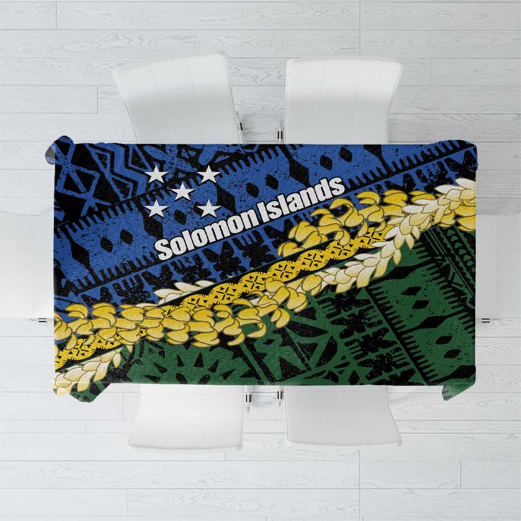Halo Olaketa Solomon Islands Tapa Pattern Tablecloth LT14 Blue - Polynesian Pride