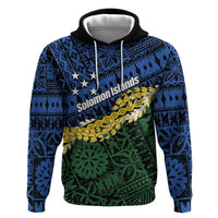 Halo Olaketa Solomon Islands Tapa Pattern Zip Hoodie LT14 Pullover Hoodie Blue - Polynesian Pride