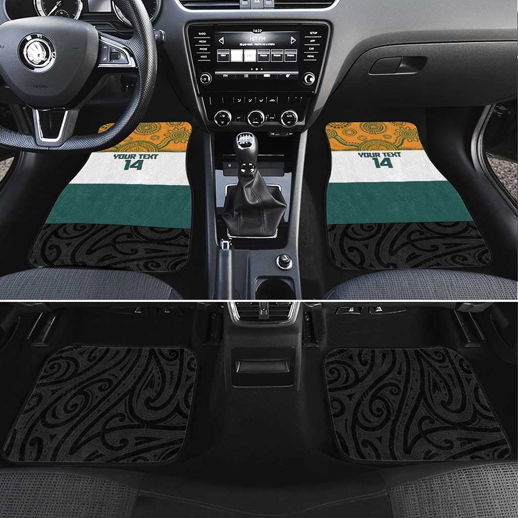 AUNZ Rugby Custom Car Mats Australia Kangaroo New Zealand Silver Fern - Polynesian Pride