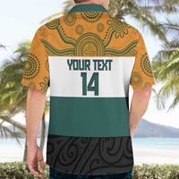 AUNZ Rugby Custom Hawaiian Shirt Australia Kangaroo New Zealand Silver Fern LT14 - Polynesian Pride