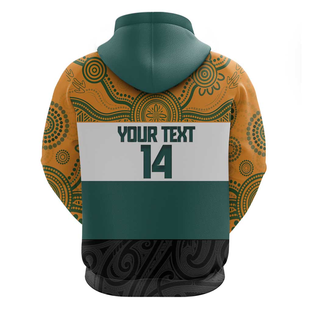 AUNZ Rugby Custom Hoodie Australia Kangaroo New Zealand Silver Fern - Polynesian Pride