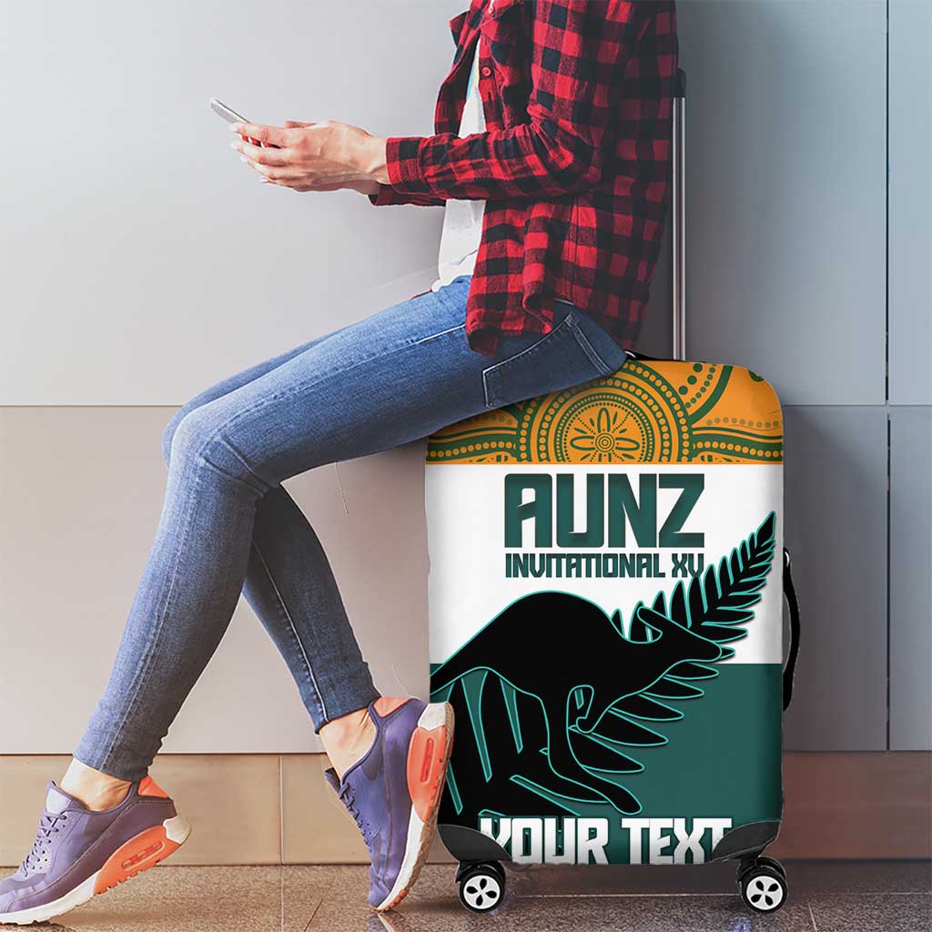 AUNZ Rugby Custom Luggage Cover Australia Kangaroo New Zealand Silver Fern - Polynesian Pride