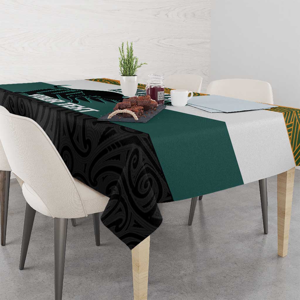 AUNZ Rugby Custom Tablecloth Australia Kangaroo New Zealand Silver Fern - Polynesian Pride