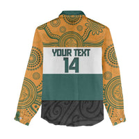 AUNZ Rugby Custom Women Casual Shirt Australia Kangaroo New Zealand Silver Fern LT14 - Polynesian Pride