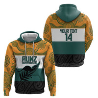 AUNZ Rugby Custom Zip Hoodie Australia Kangaroo New Zealand Silver Fern LT14 - Polynesian Pride
