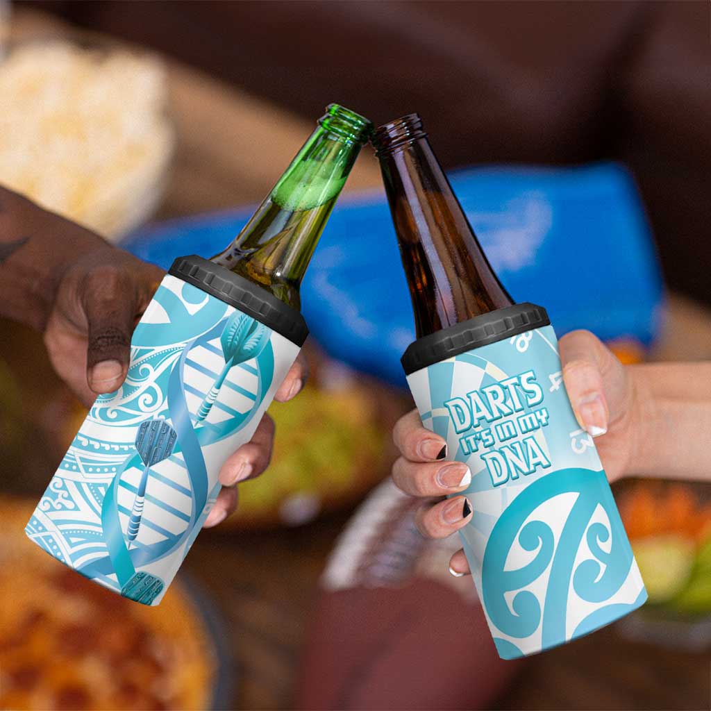 New Zealand Darts 4 in 1 Can Cooler Tumbler Aotearoa Maori Its In My DNA White - Polynesian Pride