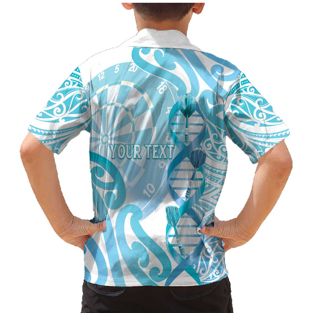 Personalised New Zealand Darts Family Matching Mermaid Dress and Hawaiian Shirt Aotearoa Maori Its In My DNA White - Polynesian Pride