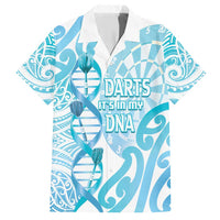 Personalised New Zealand Darts Family Matching Short Sleeve Bodycon Dress and Hawaiian Shirt Aotearoa Maori Its In My DNA White - Polynesian Pride