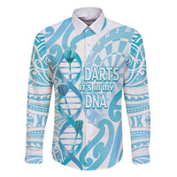 Personalised New Zealand Darts Family Matching Summer Maxi Dress and Hawaiian Shirt Aotearoa Maori Its In My DNA White - Polynesian Pride