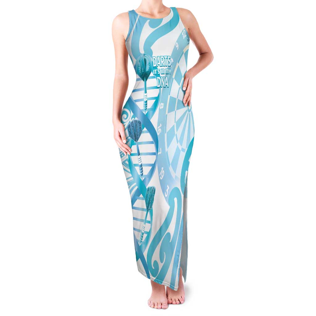 Personalised New Zealand Darts Family Matching Tank Maxi Dress and Hawaiian Shirt Aotearoa Maori Its In My DNA White - Polynesian Pride