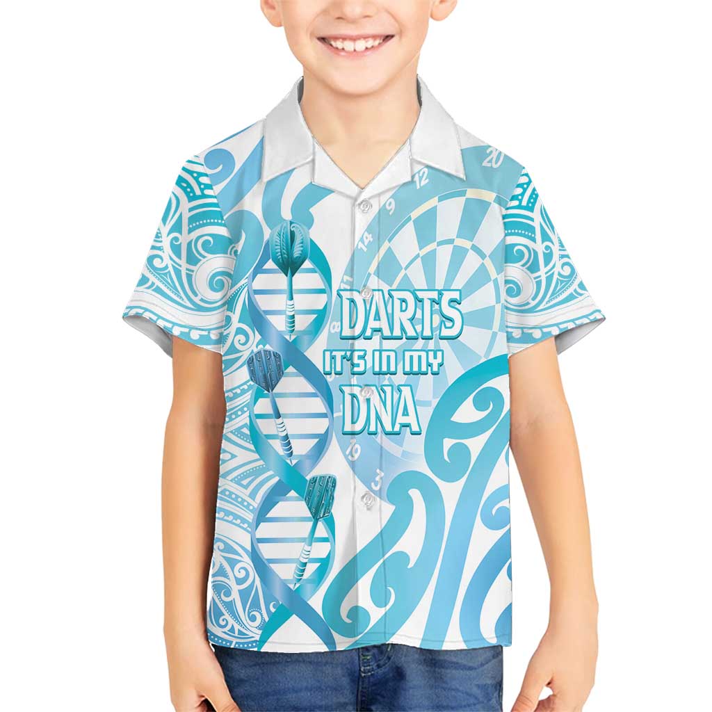 Personalised New Zealand Darts Family Matching Tank Maxi Dress and Hawaiian Shirt Aotearoa Maori Its In My DNA White - Polynesian Pride