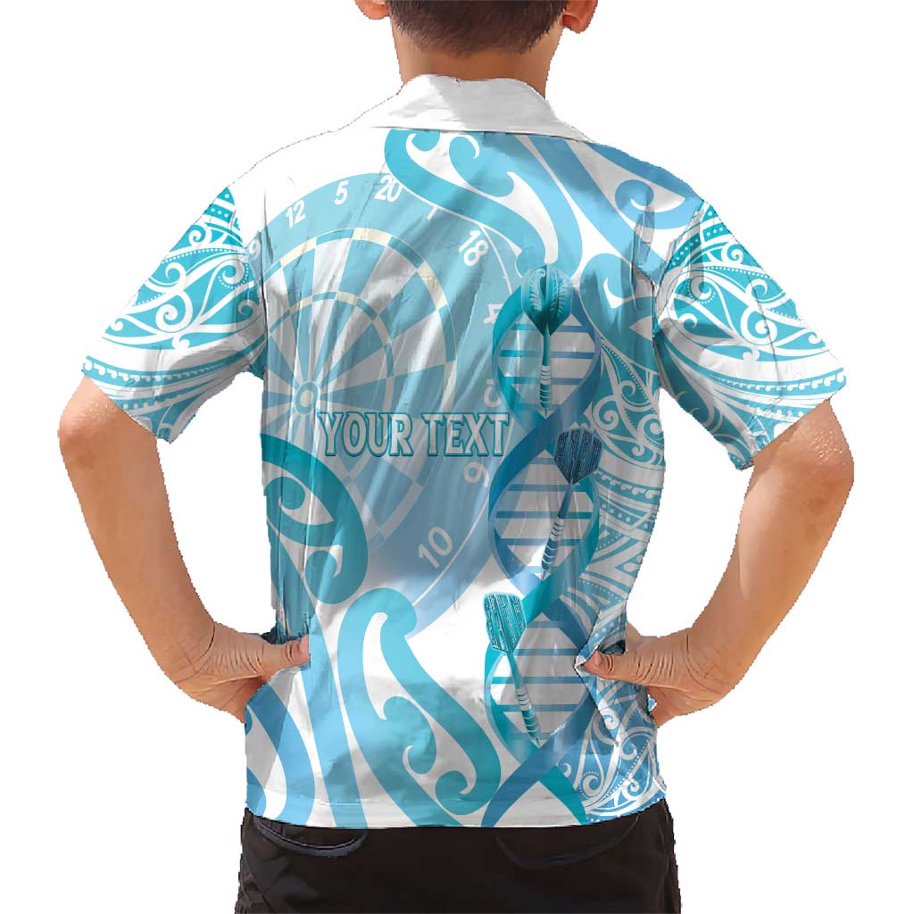 Personalised New Zealand Darts Hawaiian Shirt Aotearoa Maori Its In My DNA White - Polynesian Pride