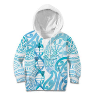 Personalised New Zealand Darts Kid Hoodie Aotearoa Maori Its In My DNA White - Polynesian Pride