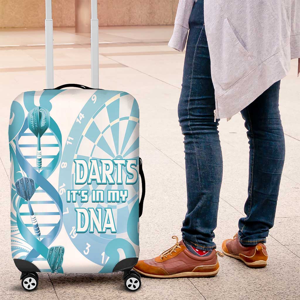 New Zealand Darts Luggage Cover Aotearoa Maori Its In My DNA White - Polynesian Pride