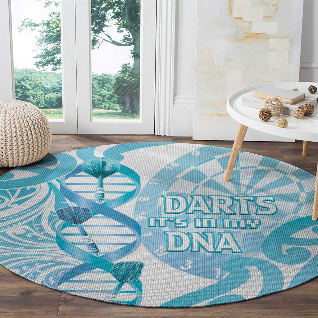 New Zealand Darts Round Carpet Aotearoa Maori Its In My DNA White - Polynesian Pride