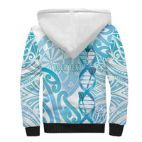 Personalised New Zealand Darts Sherpa Hoodie Aotearoa Maori Its In My DNA White - Polynesian Pride