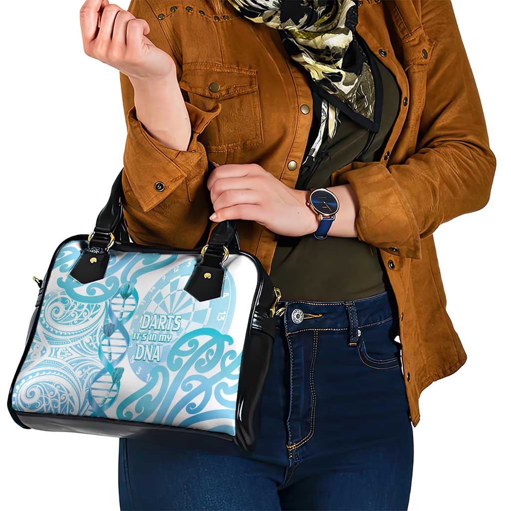 New Zealand Darts Shoulder Handbag Aotearoa Maori Its In My DNA White - Polynesian Pride
