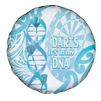 New Zealand Darts Spare Tire Cover Aotearoa Maori Its In My DNA White - Polynesian Pride
