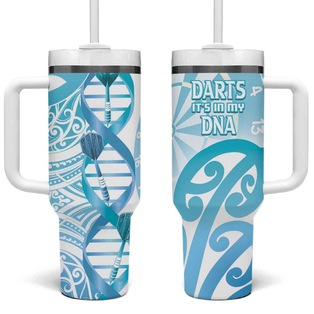 New Zealand Darts Tumbler With Handle Aotearoa Maori Its In My DNA White - Polynesian Pride