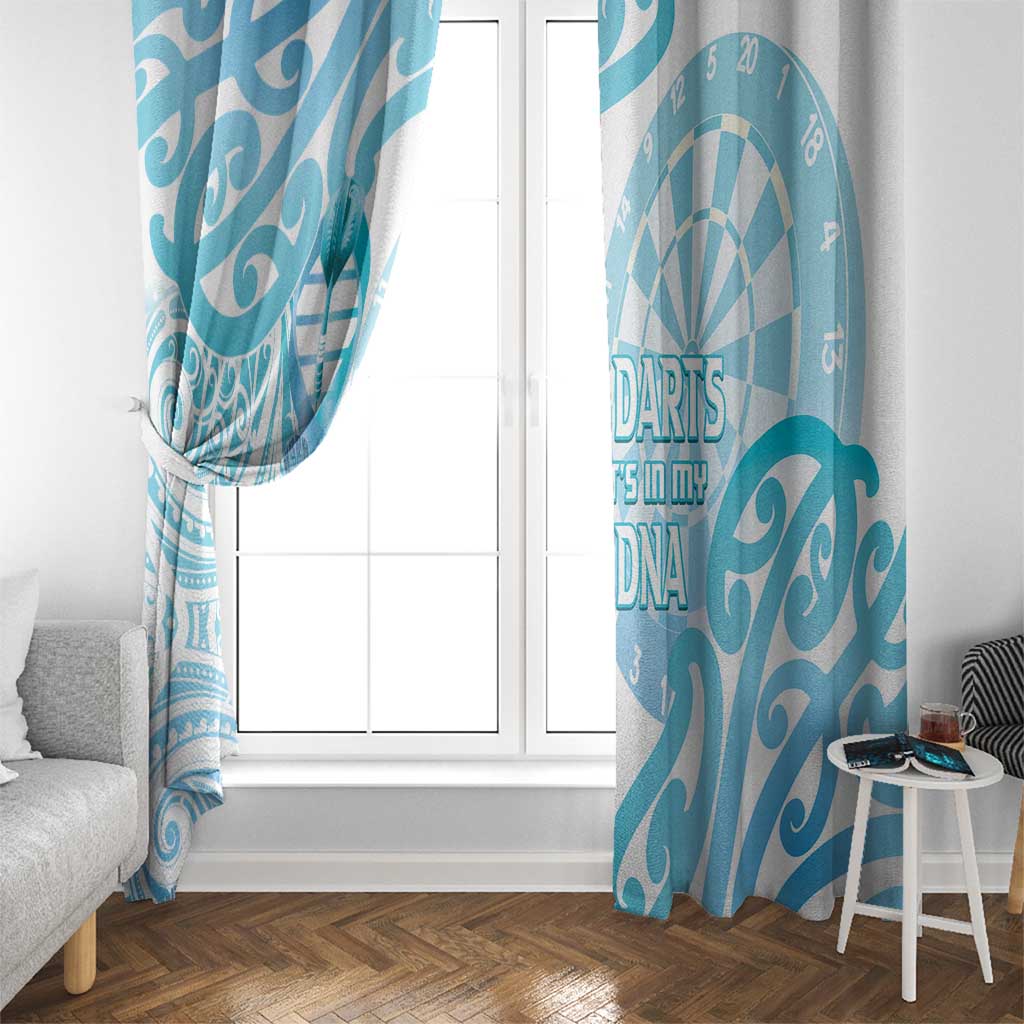 New Zealand Darts Window Curtain Aotearoa Maori Its In My DNA White - Polynesian Pride