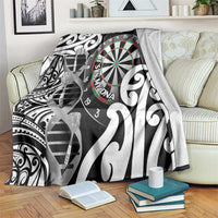 New Zealand Darts Blanket Aotearoa Maori Its In My DNA Black - Polynesian Pride