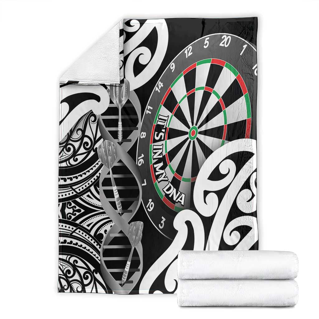 New Zealand Darts Blanket Aotearoa Maori Its In My DNA Black - Polynesian Pride