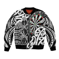 Personalised New Zealand Darts Bomber Jacket Aotearoa Maori Its In My DNA Black - Polynesian Pride