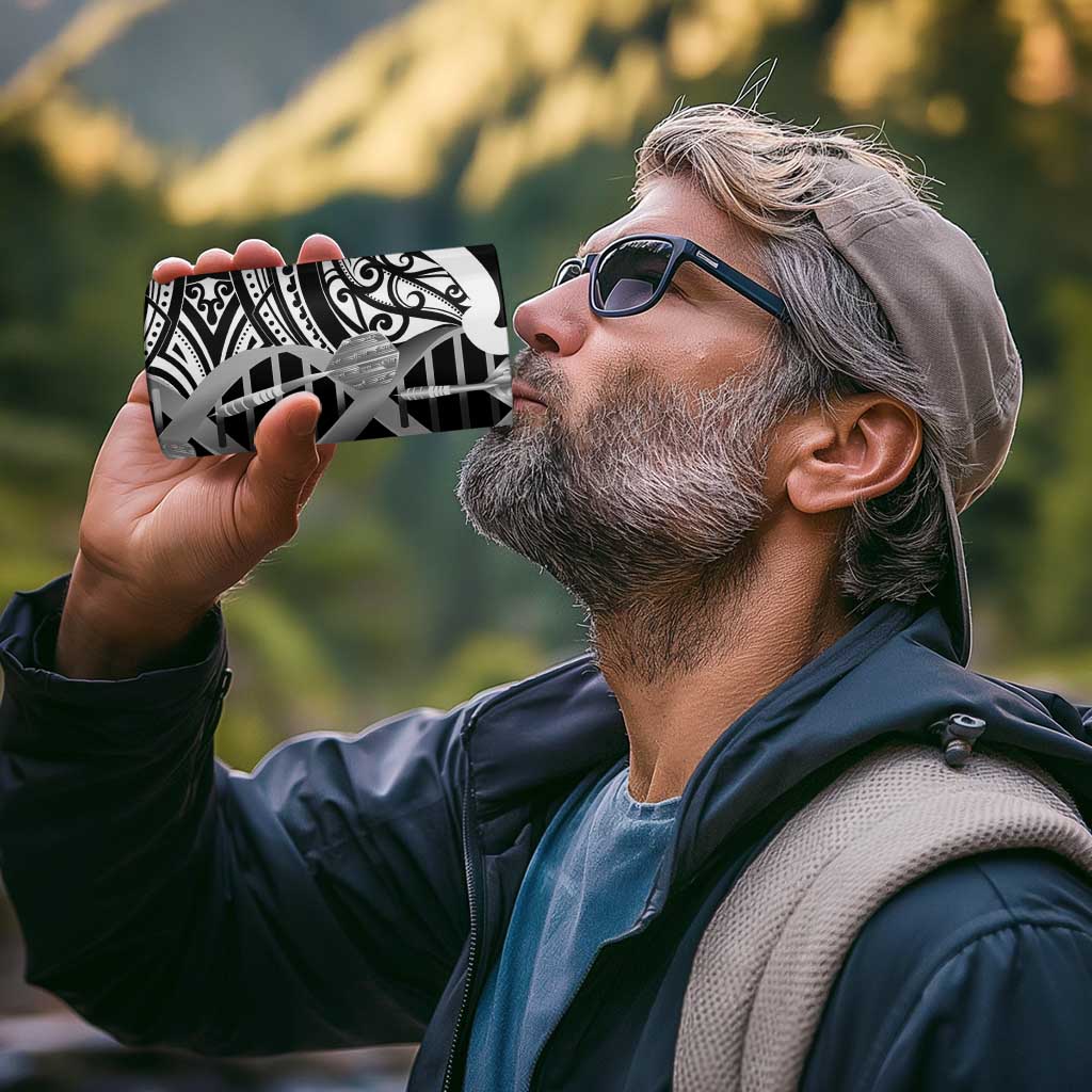 New Zealand Darts 4 in 1 Can Cooler Tumbler Aotearoa Maori Its In My DNA Black - Polynesian Pride