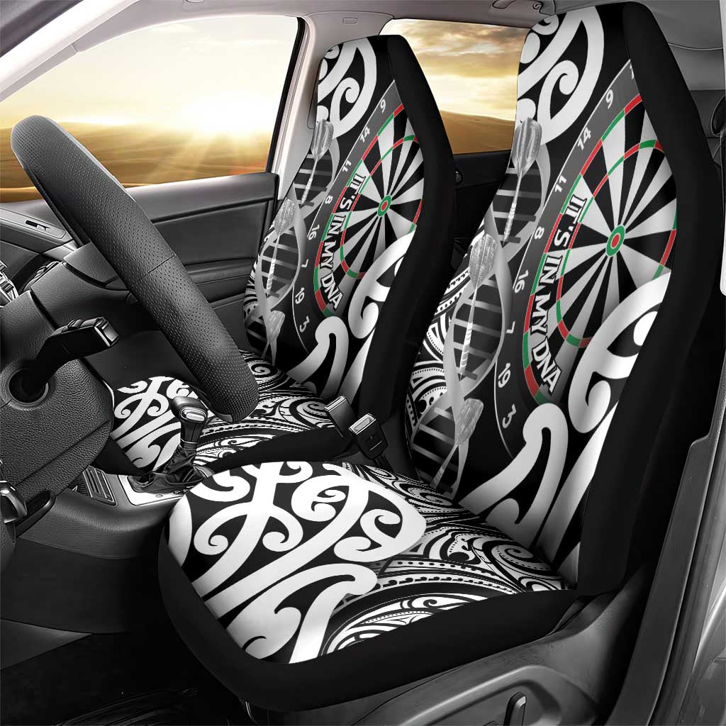 New Zealand Darts Car Seat Cover Aotearoa Maori Its In My DNA Black - Polynesian Pride