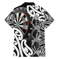 Personalised New Zealand Darts Family Matching Summer Maxi Dress and Hawaiian Shirt Aotearoa Maori Its In My DNA Black - Polynesian Pride