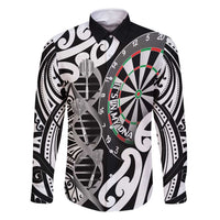 Personalised New Zealand Darts Family Matching Tank Maxi Dress and Hawaiian Shirt Aotearoa Maori Its In My DNA Black - Polynesian Pride