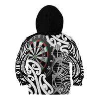 Personalised New Zealand Darts Kid Hoodie Aotearoa Maori Its In My DNA Black - Polynesian Pride
