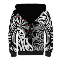 Personalised New Zealand Darts Sherpa Hoodie Aotearoa Maori Its In My DNA Black - Polynesian Pride