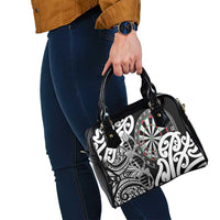 New Zealand Darts Shoulder Handbag Aotearoa Maori Its In My DNA Black - Polynesian Pride