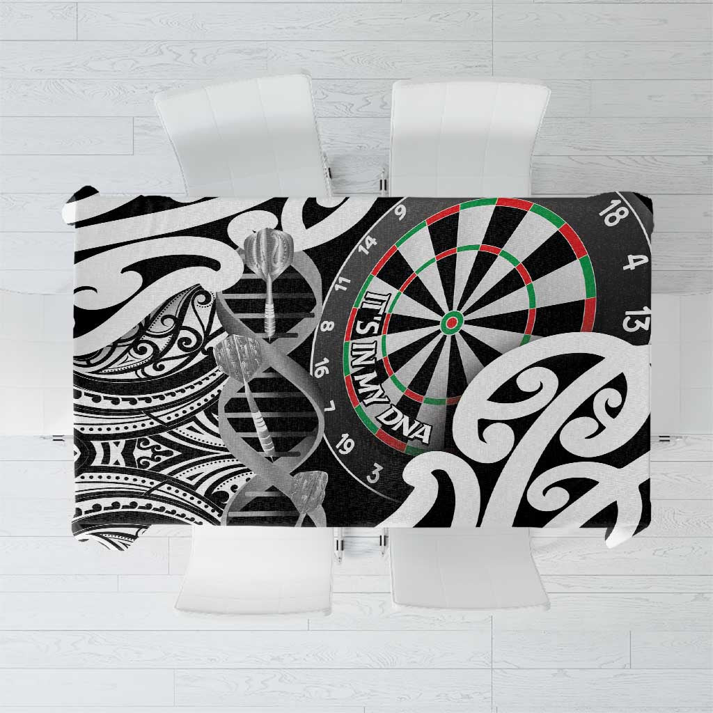 New Zealand Darts Tablecloth Aotearoa Maori Its In My DNA Black - Polynesian Pride