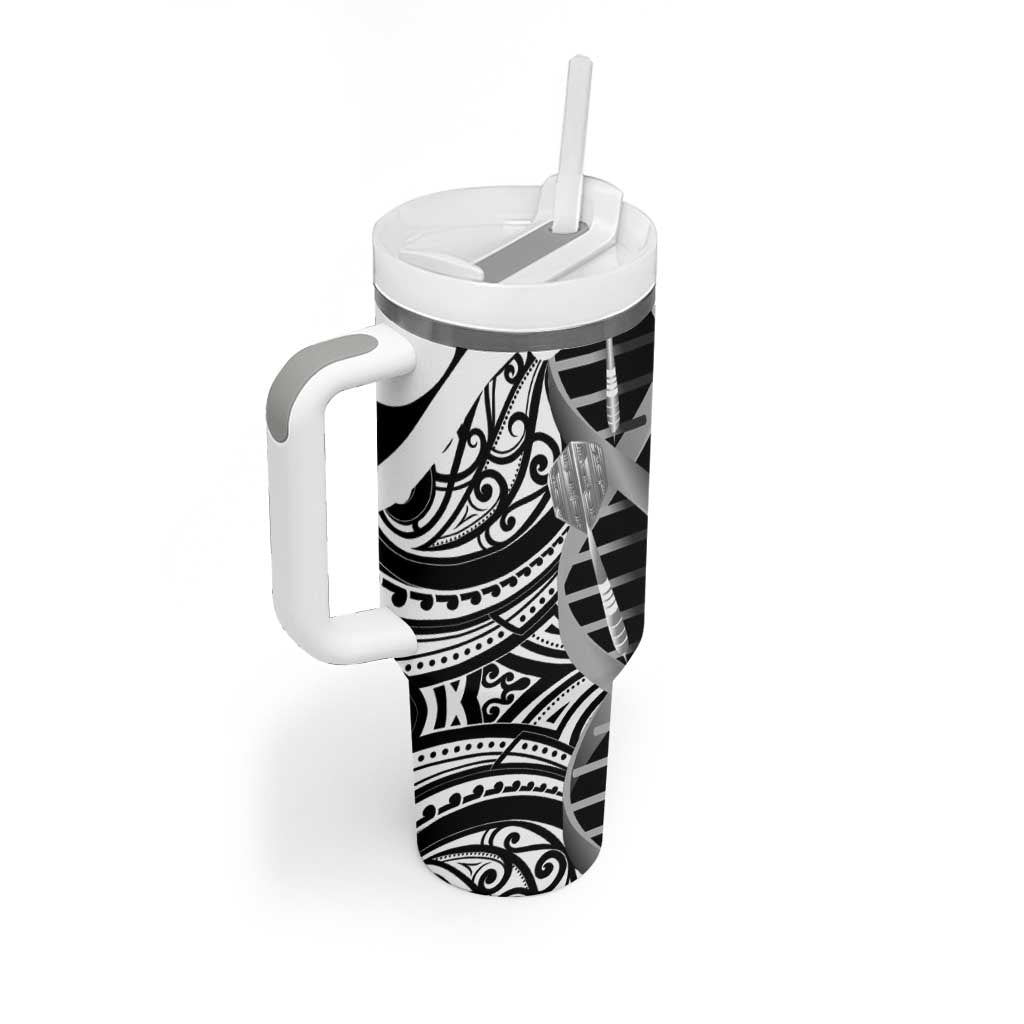 New Zealand Darts Tumbler With Handle Aotearoa Maori Its In My DNA Black - Polynesian Pride