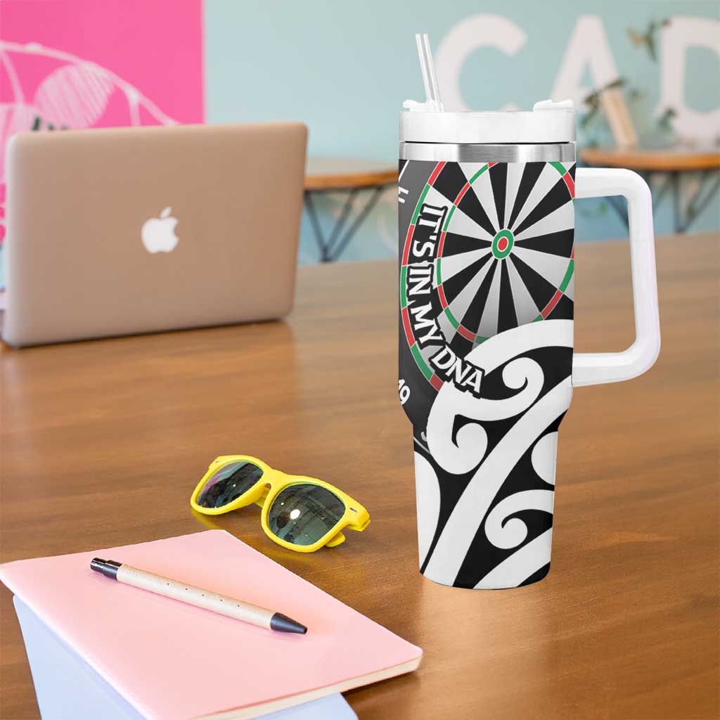 New Zealand Darts Tumbler With Handle Aotearoa Maori Its In My DNA Black - Polynesian Pride