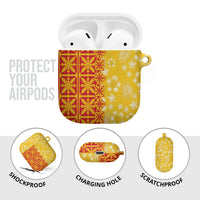 Kahili Quilt Hawaii AirPods Case Tropical Flower Seamless Half Style LT14 - Polynesian Pride