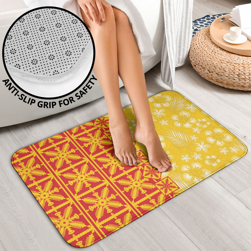 Kahili Quilt Hawaii Bathroom Set Tropical Flower Seamless Half Style