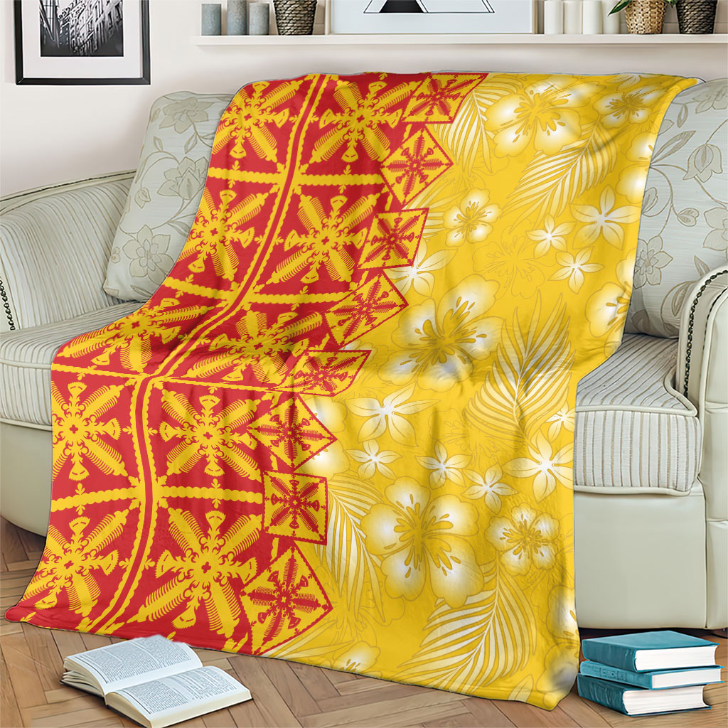 Kahili Quilt Hawaii Blanket Tropical Flower Seamless Half Style