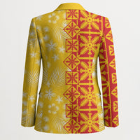 Kahili Quilt Hawaii Blazer Tropical Flower Seamless Half Style