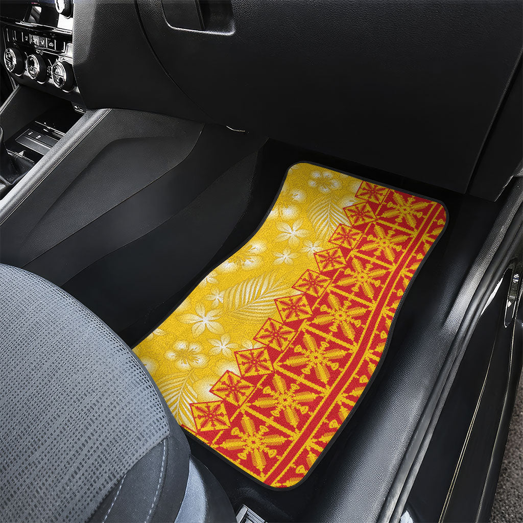 Kahili Quilt Hawaii Car Mats Tropical Flower Seamless Half Style