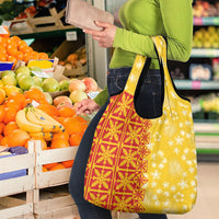 Kahili Quilt Hawaii Grocery Bag Tropical Flower Seamless Half Style LT14 - Polynesian Pride