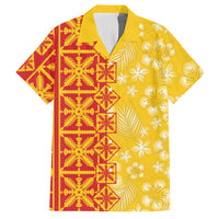 Kahili Quilt Hawaii Hawaiian Shirt Tropical Flower Seamless Half Style