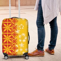 Kahili Quilt Hawaii Luggage Cover Tropical Flower Seamless Half Style