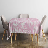 Pastel Pink Kahili Quilt Hawaii Tablecloth Tropical Flower Seamless Half Style LT14 - Polynesian Pride