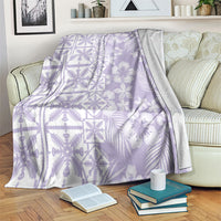Pastel Purple Kahili Quilt Hawaii Blanket Tropical Flower Seamless Half Style LT14 Purple - Polynesian Pride