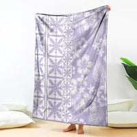 Pastel Purple Kahili Quilt Hawaii Blanket Tropical Flower Seamless Half Style LT14 - Polynesian Pride